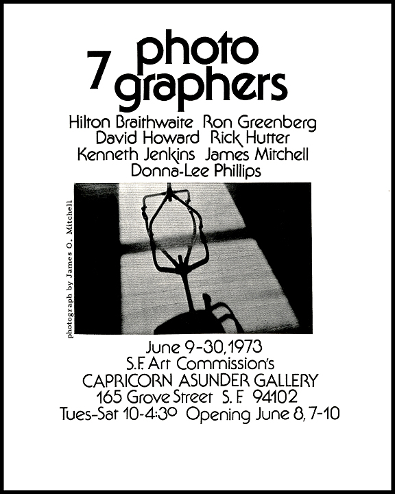 David E. T. Howard Photographer San Francisco Art Commission Exhibition Invitation