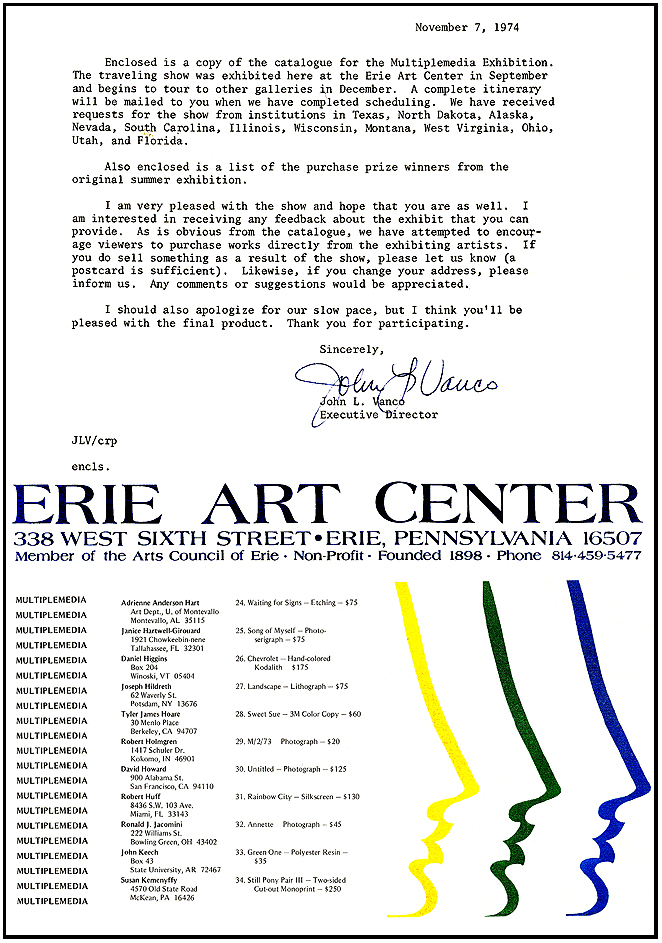 David E. T. Howard Exhibition at the Erie Art Center Erie Pennsylvania