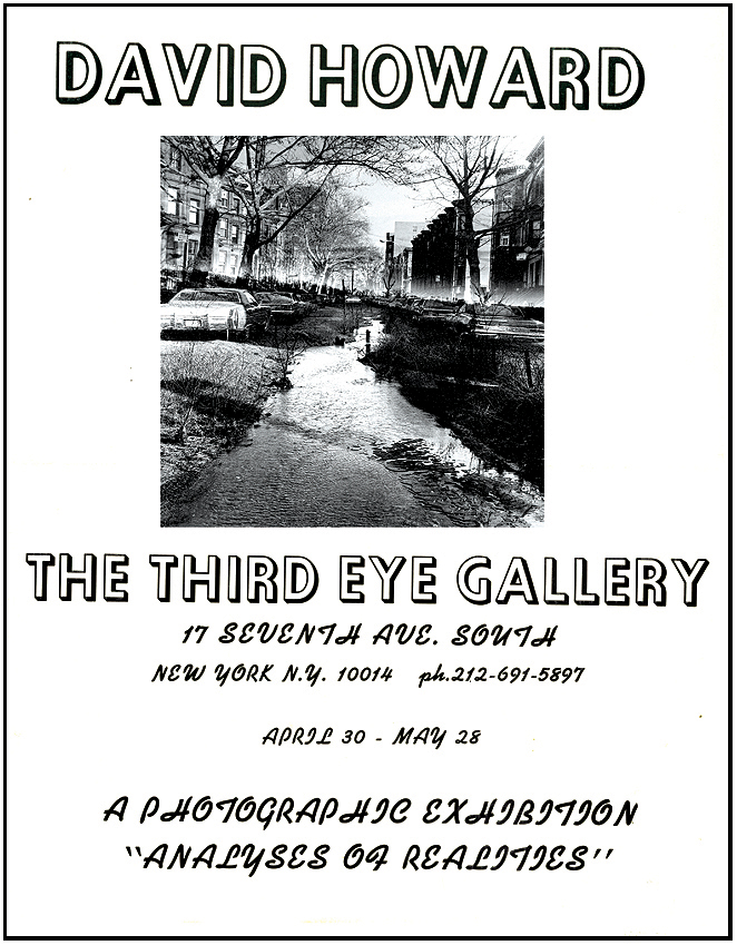David E. T. Howard Photographer Third Eye Gallery Exhibition Poster