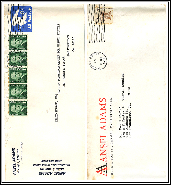 David E. T. Howard Ansel Adams Letters