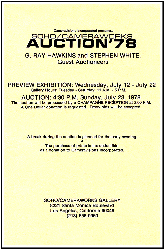 David Howard Photography Camerwarks Auction Gallery Los Angeles California