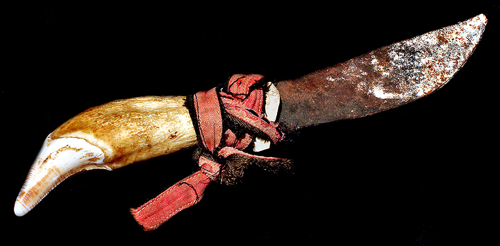 Native American Indian Bear Tooth Knife David Howard Tribal Art