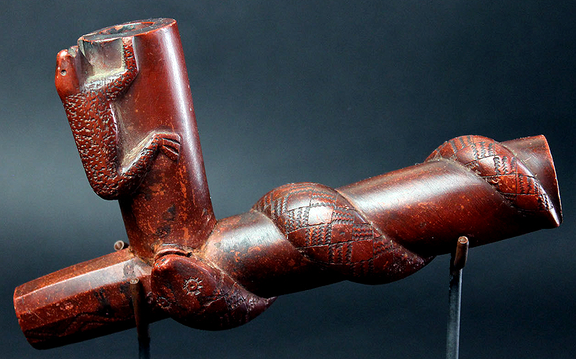 Native American catlinite pipe bowl David Howard Tribal Art