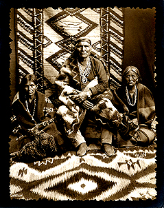 William Pennington Judge Claw and His Wives Navajo David Howard Tribal Art