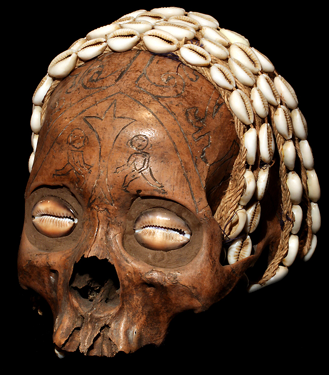 Authentic Real Human Skull Dayak Head Hnting Trophy David Howard Tribal Art