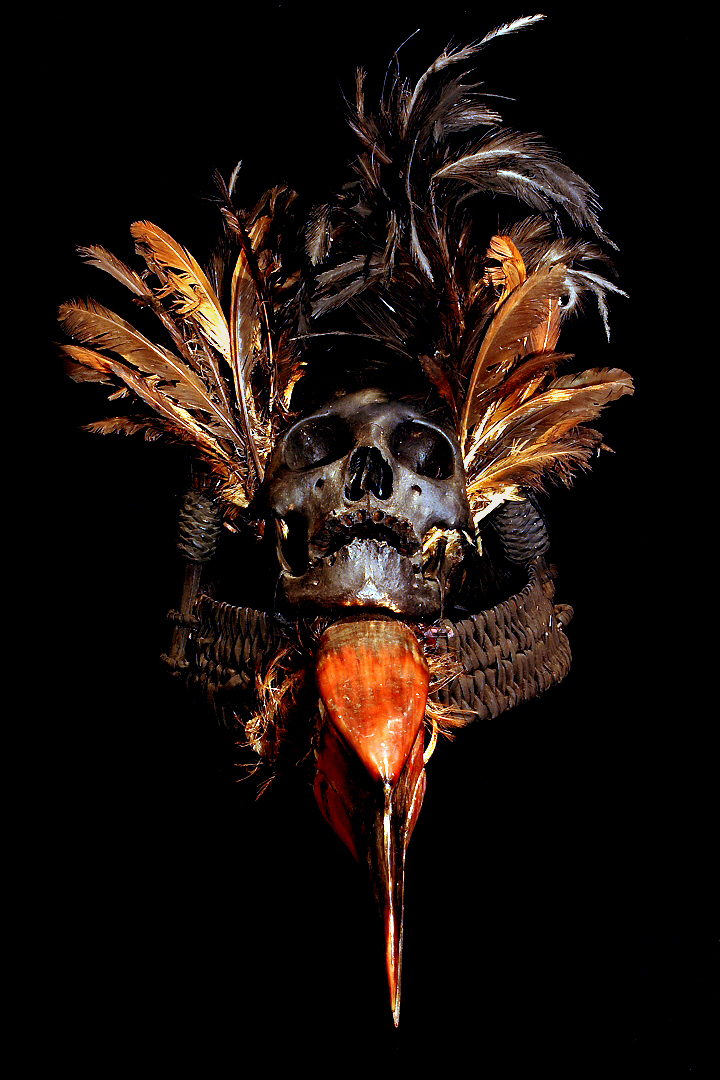 HEADHUNTING HUMAN TROPHY SKULL HAT