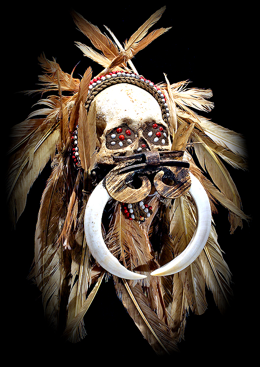 Asmat Ancestor Skull Tribal Art Asia