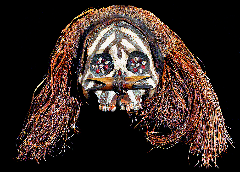 Asmat Tribe Human Victi Skull Tribal Art Asia