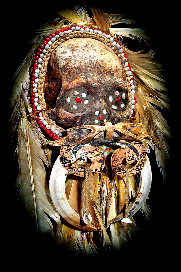 Asmat Ancestor Skull Tribal Art Asia