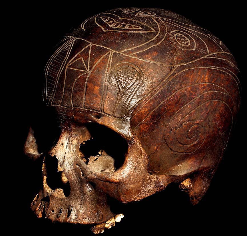 HEAD HUNTING SKULL DAYAK TRIBAL ART