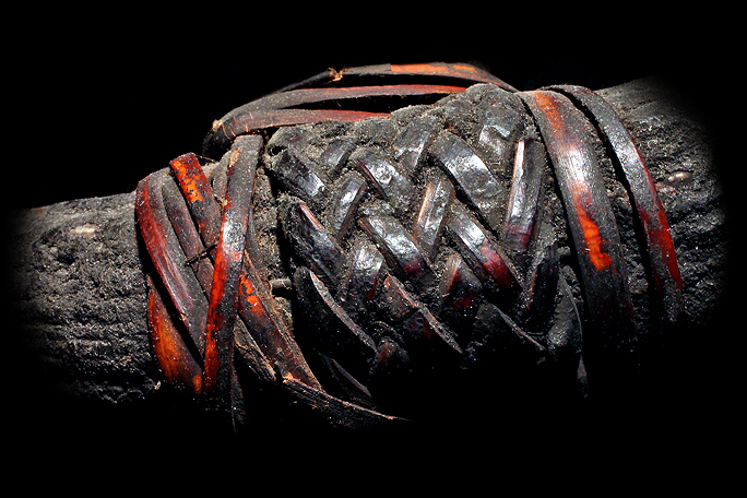 Detail of an Infugao head hunter Warrior's Boar Tusk Arm Band David Howard Tribal art
