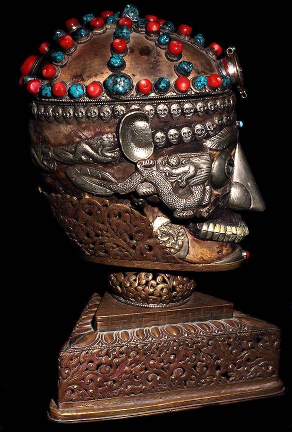 AUTHENTIC KAPALA REAL HUMAN SKULL + STAND