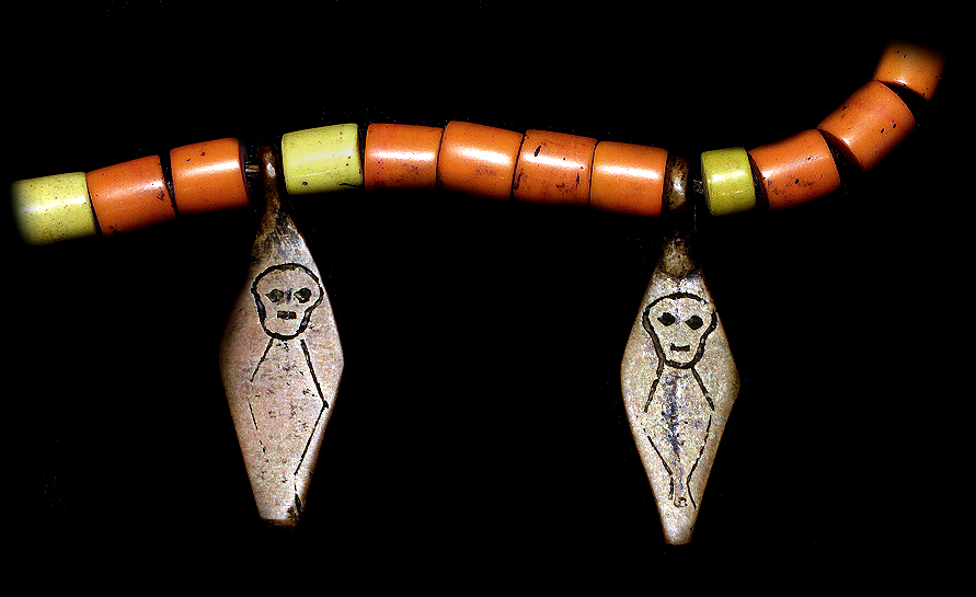Naga Brass Pendant Necklace bear teeth David Howard Tribal Art