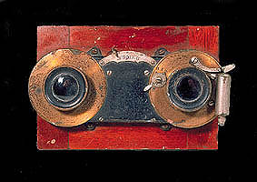 antique stereoscopic lens
