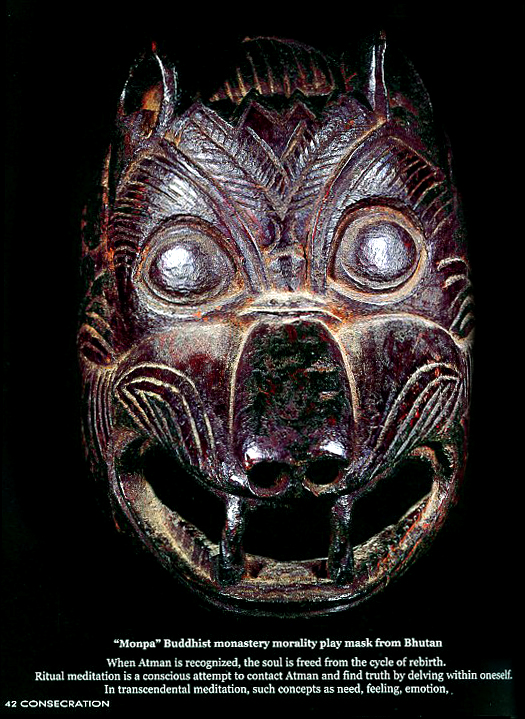Bhutan Mask Tribal Art Asia